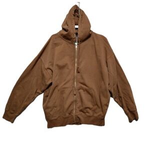 Brandy Melville J Galt Malibu California Zip Up‎ Hoodie Womens Oversized Large